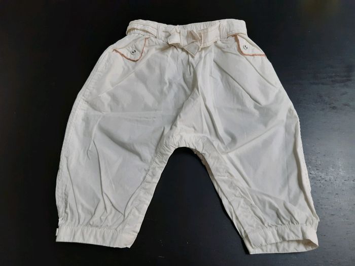 Pantalon bébé fille 18 mois kiabi blanc doré neuf