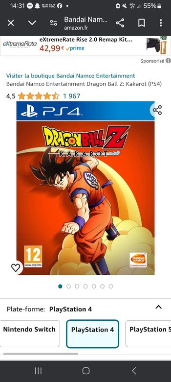 Dragon ball jeu