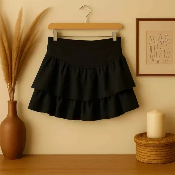 Jupe noir à volants