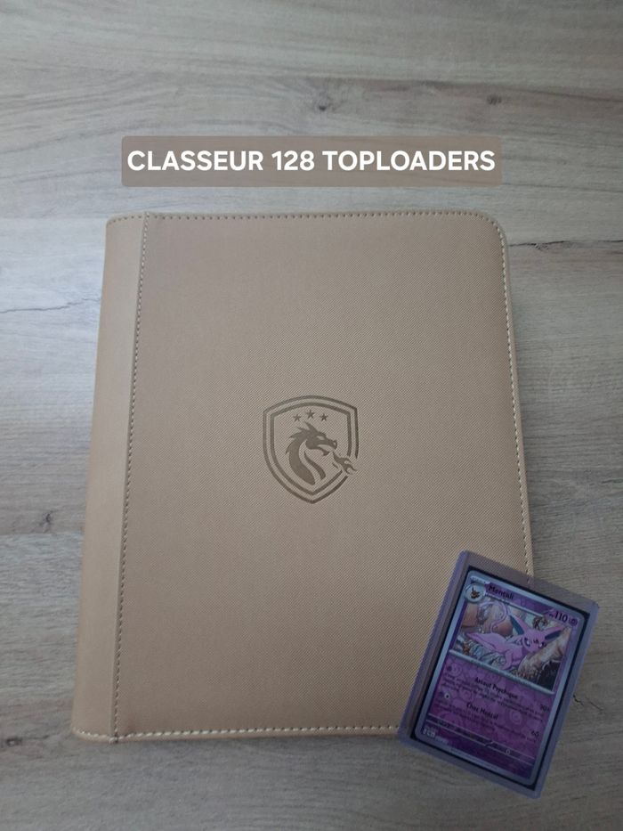 Classeur zip 128 toploaders Pokémon et autres TCG Coloris Beige