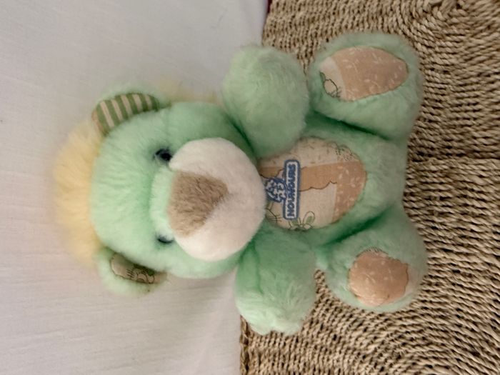 Peluche vintage lion vert nounours - photo numéro 1