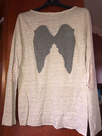 Pull beige col v It hippie