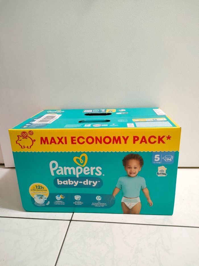 Taille 5 Pampers Baby Dry  - Maxi Economy Pack - photo numéro 2