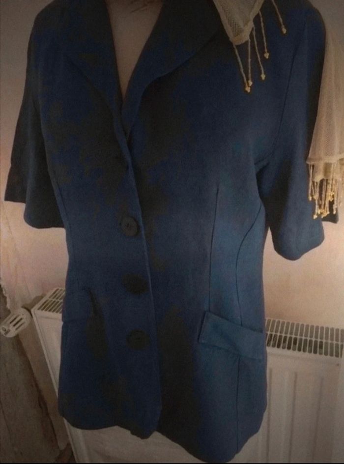 Blazer manches courtes en lin - photo numéro 2