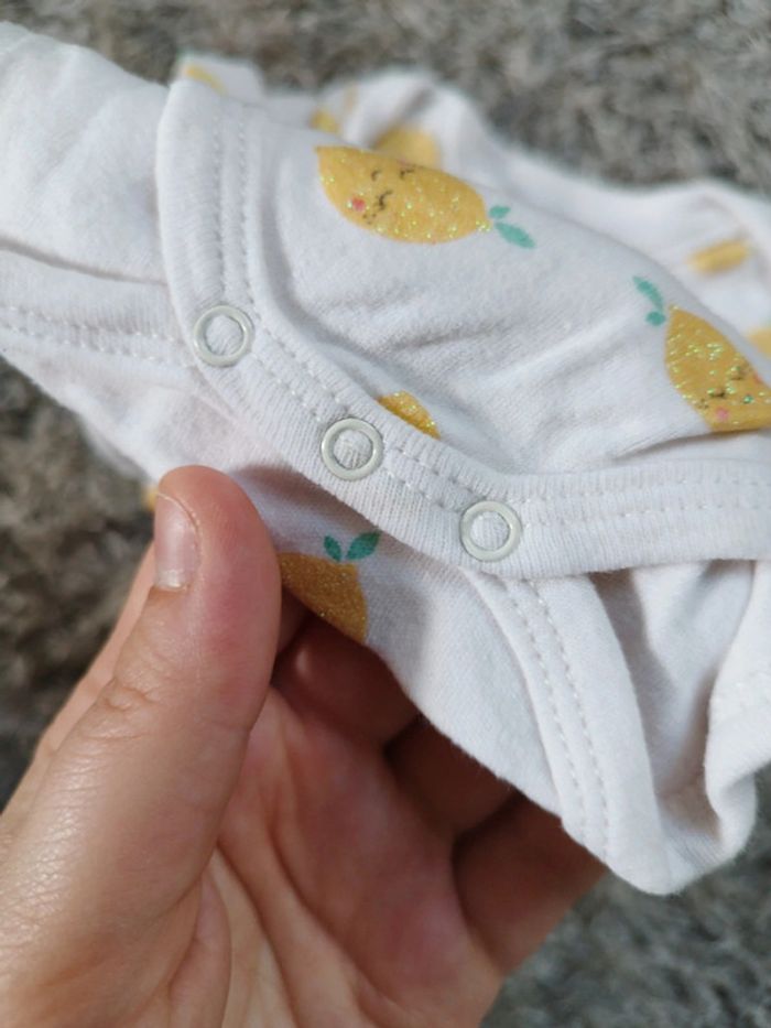 Lot de 4 body bébé fille était manches courtes 6 mois - photo numéro 5