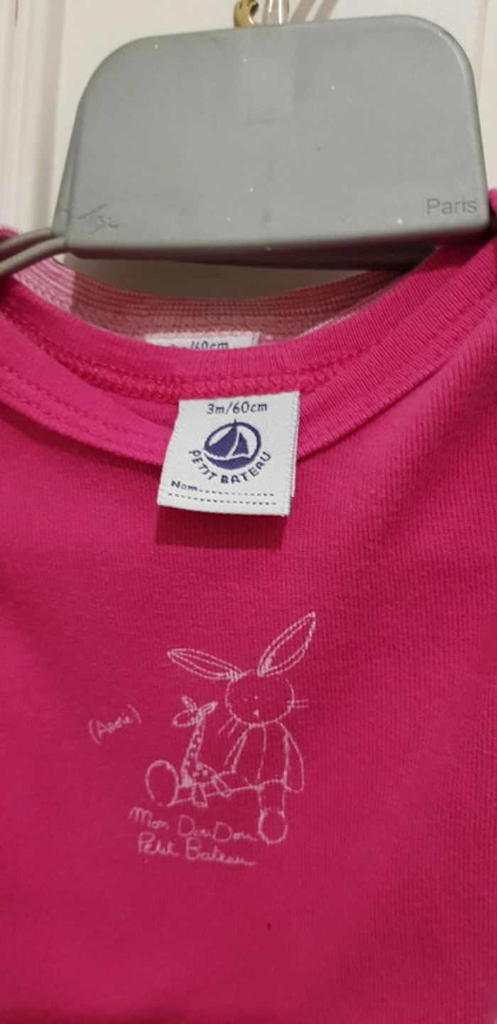 Lot bodies petit bateau 3 mois - photo numéro 8