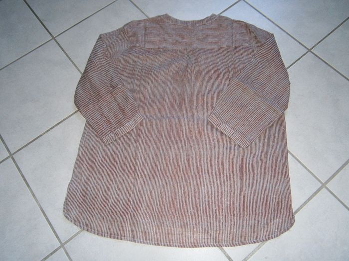 Chemisier rouge/gris manches 3/4 Taille 40 - photo numéro 7