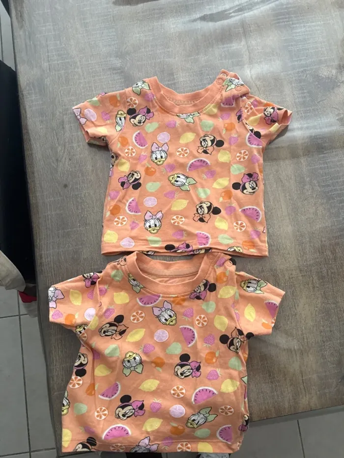 Joli t-shirt Minnie et Daisy bébé x2 - photo numéro 3