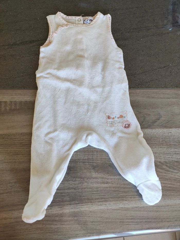 Pyjama velours sans manches taille 3 mois
