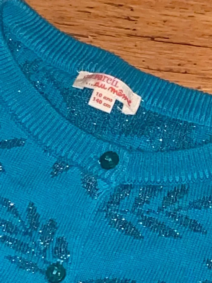 Magnifique veste gilet turquoise - photo numéro 3