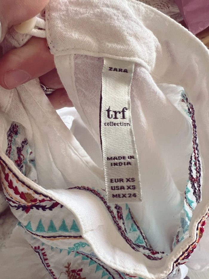 Blouse Zara avec broderie multicolore - photo numéro 6