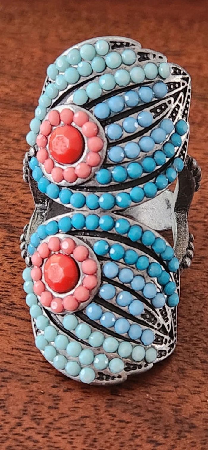 Bague Colorée Métal Multicolore Taille 63 - photo numéro 4