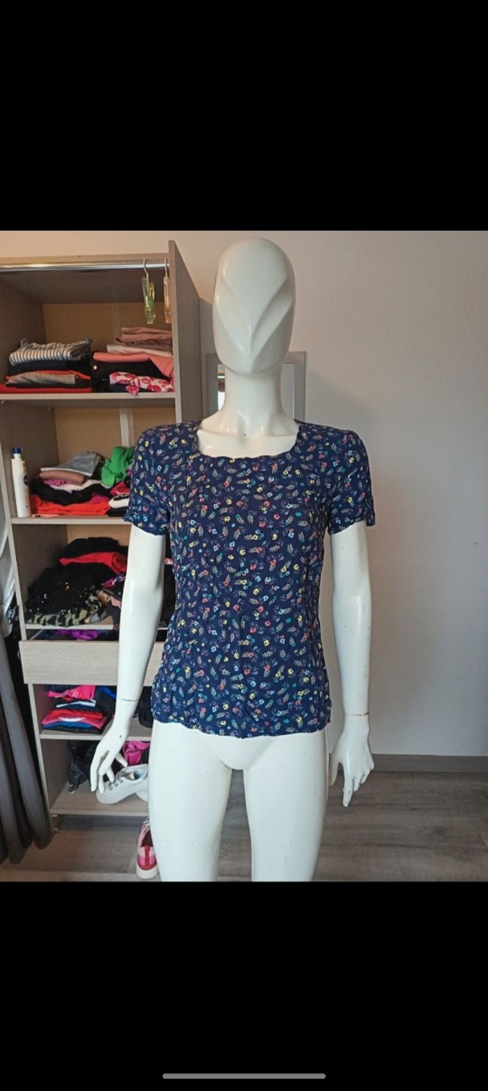 Top à fleurs Terre et Mer