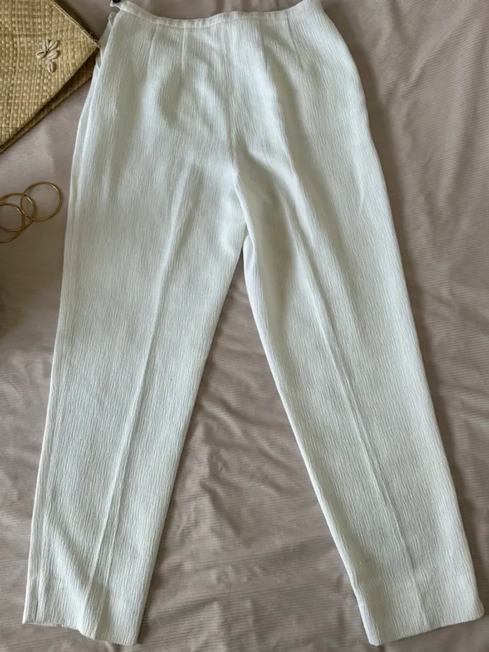 Pantalon fluide blanc taille 46