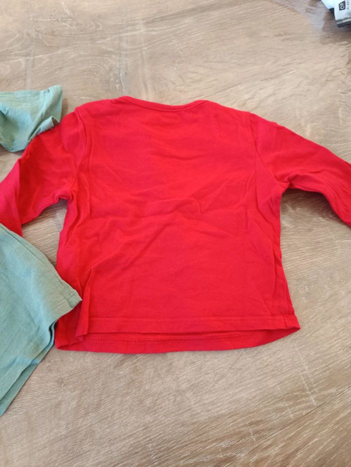 Lot tee shirt manches longues garçon 9 mois - photo numéro 4
