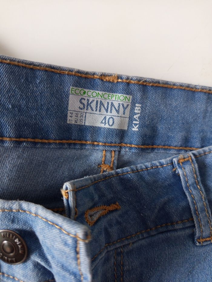 Jean skinny bleu – Kiabi Eco Conception (taille 40) - photo numéro 2