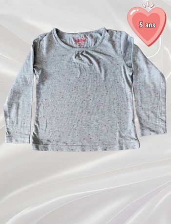 T-shirt haut manches longues fille 5 ans