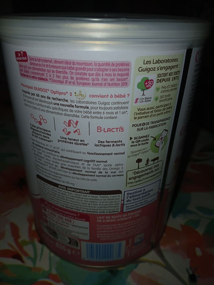 Lait guigoz octipro dès 6 mois jusqu'à 1 an - photo numéro 2