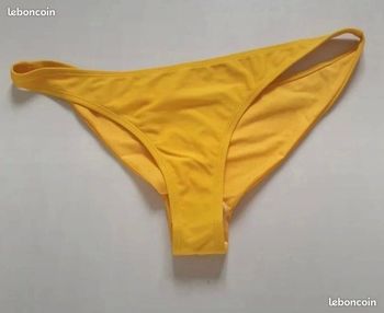 Bas de maillot de bain, jaune/moutarde, pour femme, taille M, Neuf