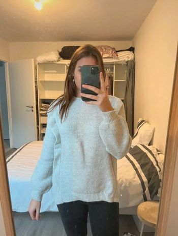 PULL CAMAÏEU Blanc Cassé.  