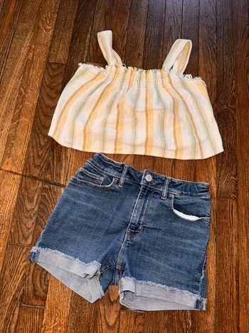 Haut Zara et short gap 10 ans