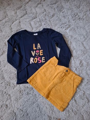 Super ensemble jupe et haut 5/6 ans 🌺 okaidi /tao🌺 très bon état