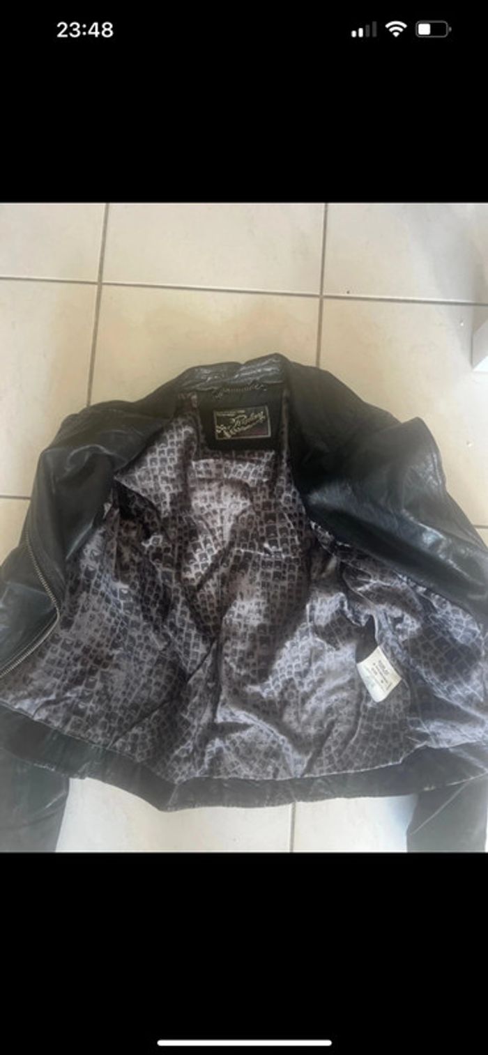 Perfecto replay taille M en cuir véritable - photo numéro 5