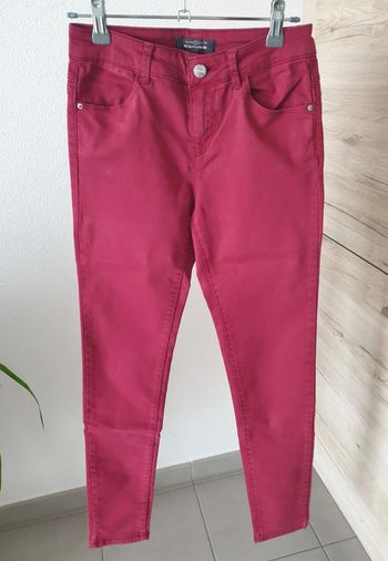 Pantalon skinny rouge cache cache
