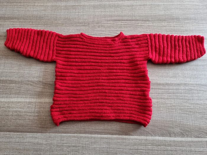 Pull fait main en coton - photo numéro 3