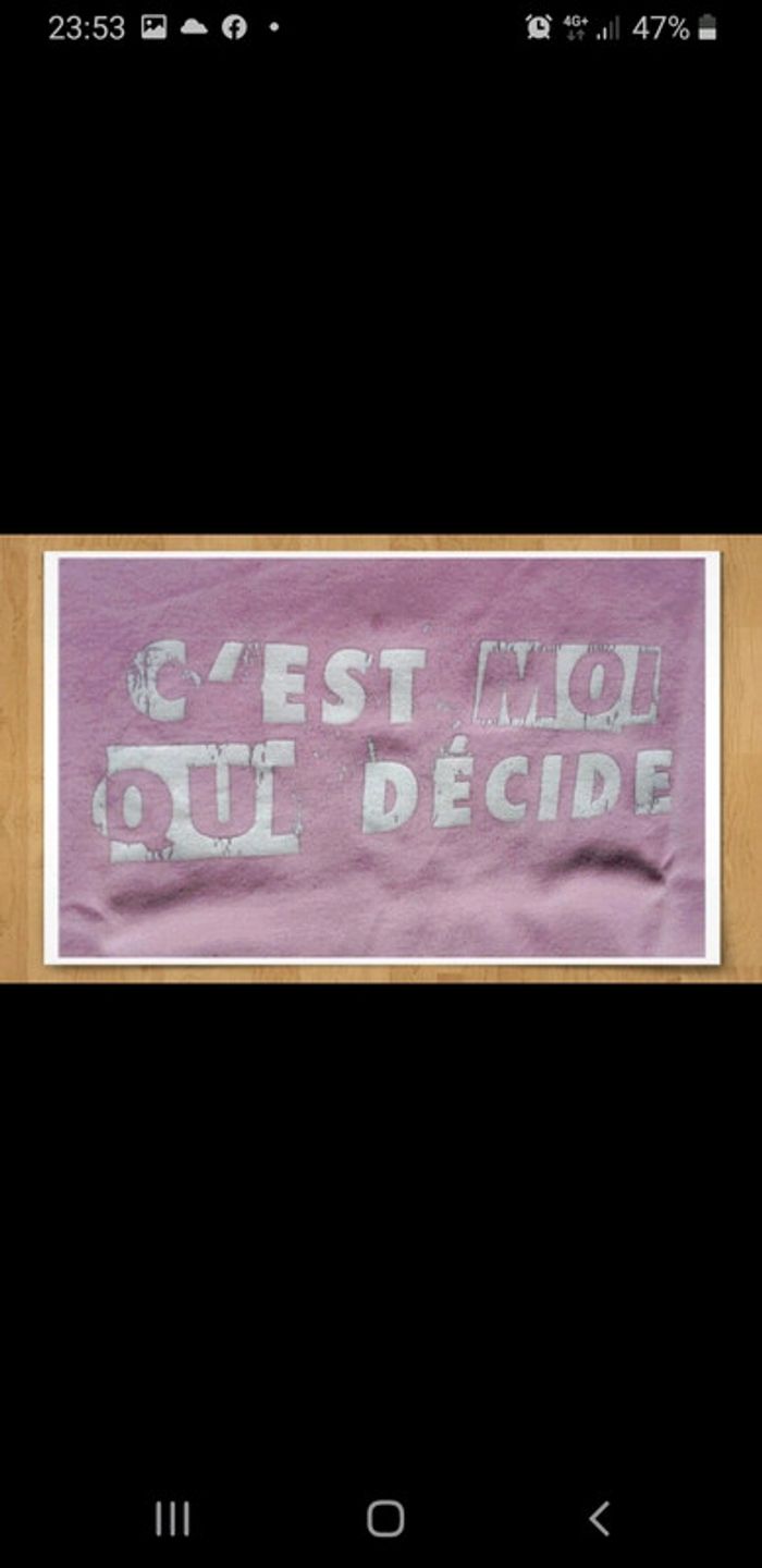 Petit haut tee-shirt femme taille 36 rose et blanc