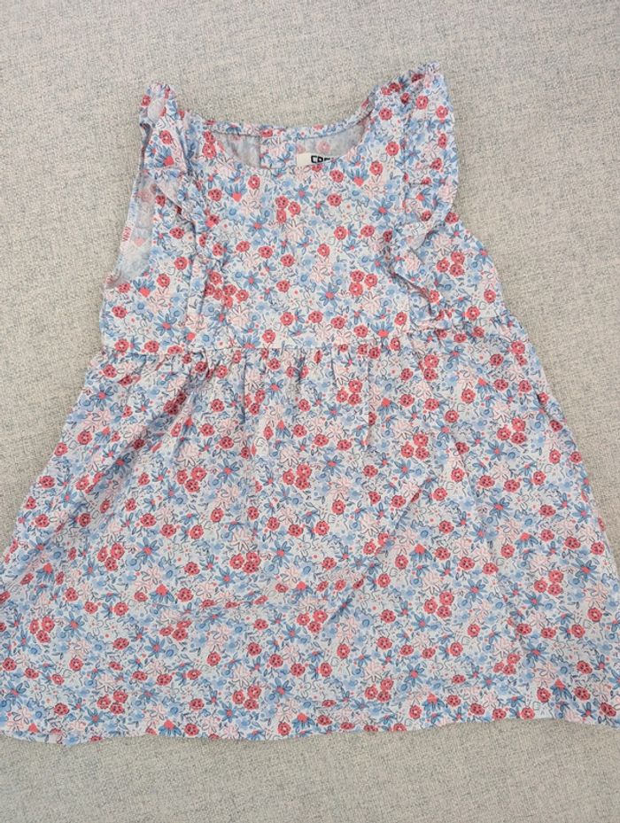 Robe fleurie bleue 12mois