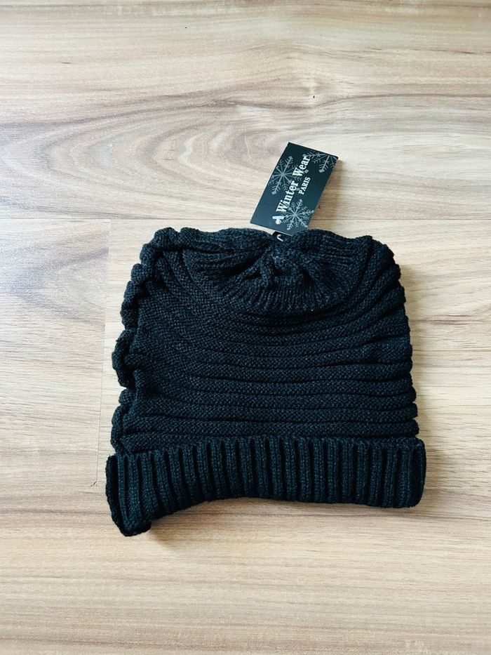 Bonnet noir uni Neuf Homme Winter Wear Taille Unique