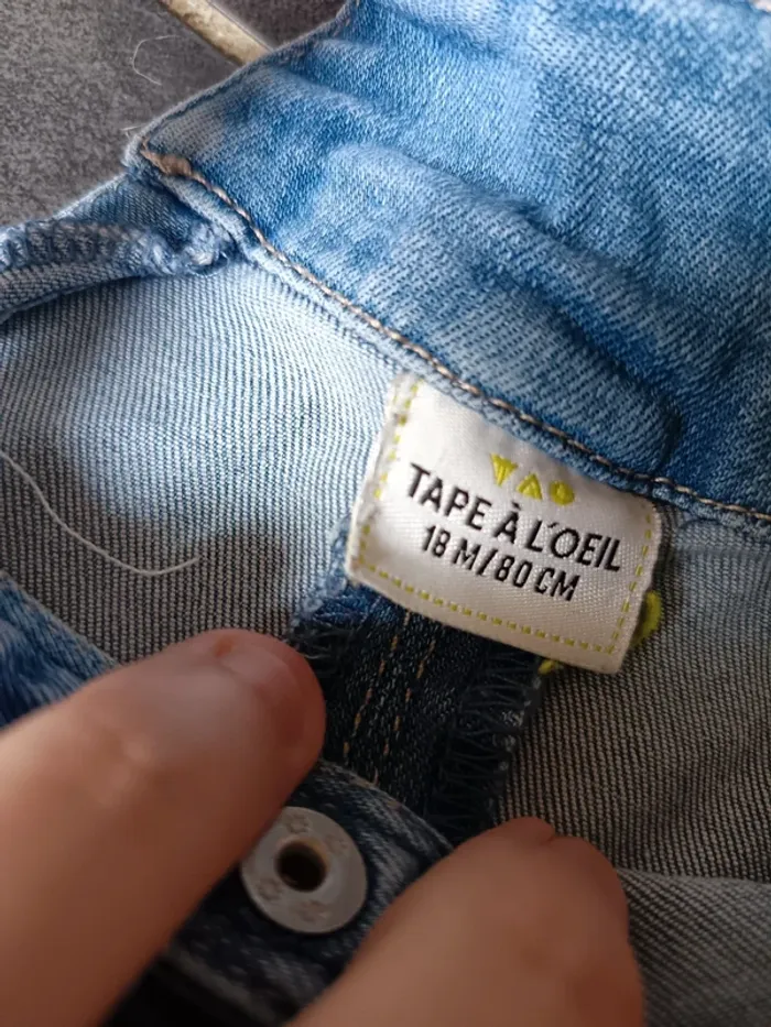 Robe jeans salopette tao 18 mois 80 cm - photo numéro 2