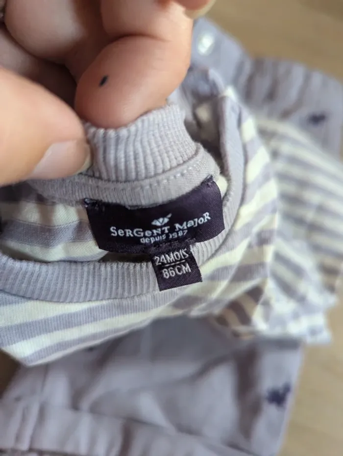 Ensemble t-shirt short et gilet Sergent Major 24 mois - photo numéro 5