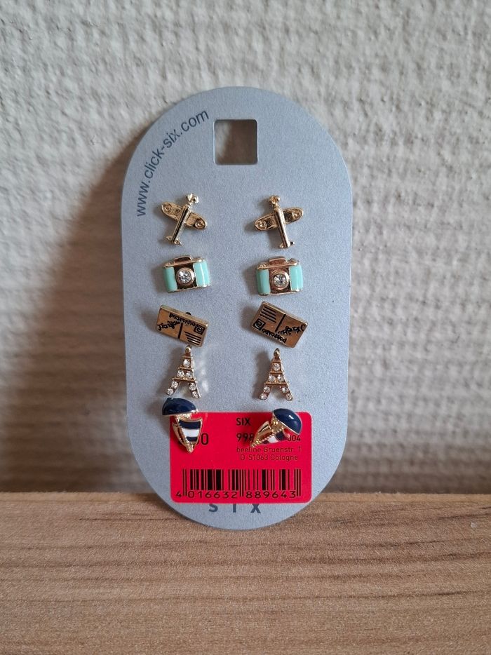 Boucles d'oreilles Six