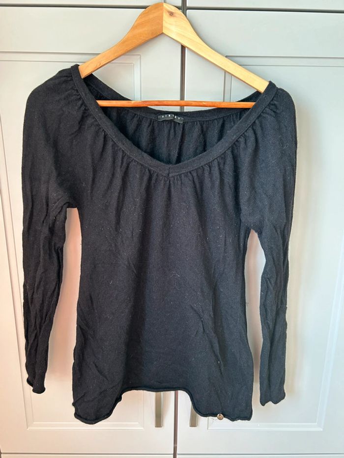 Pull noir laine Sisley