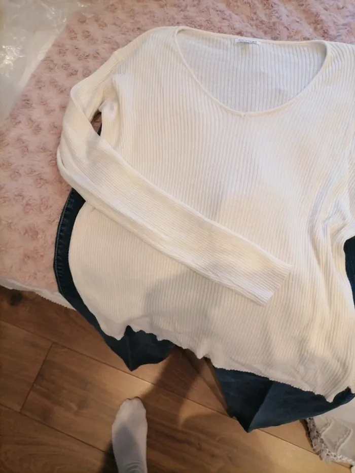 Pull léger crème - photo numéro 2