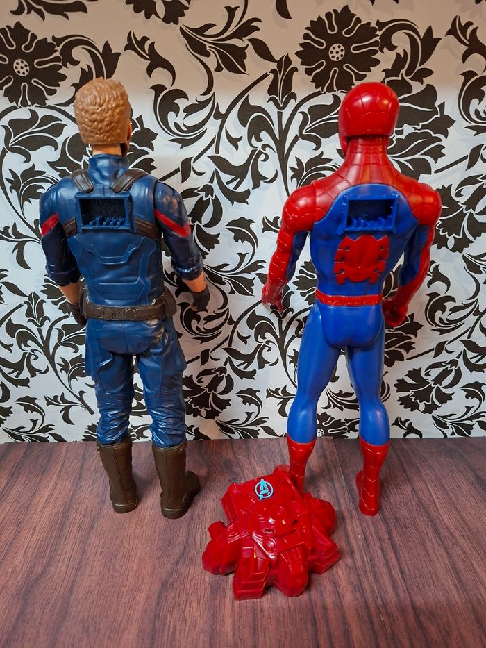 Lot de 2 figurines avengers titan hero series avec 1 boîtier captain america et spiderman 29 cm environ - photo numéro 5