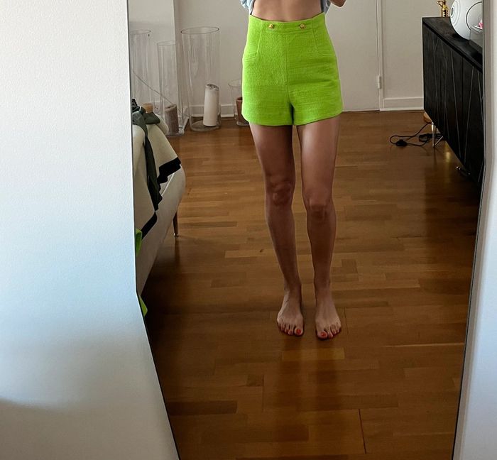 Short en tweed vert Zara - photo numéro 2