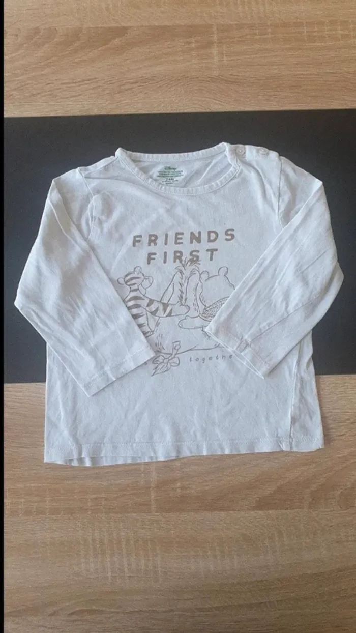 Lot de 2 tee-shirts manches longues 24 mois - photo numéro 3