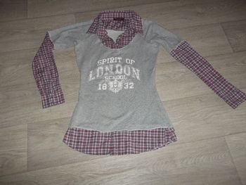 Tunique JENNYFER mi sweat mi chemise "LONDON" taille S TBE