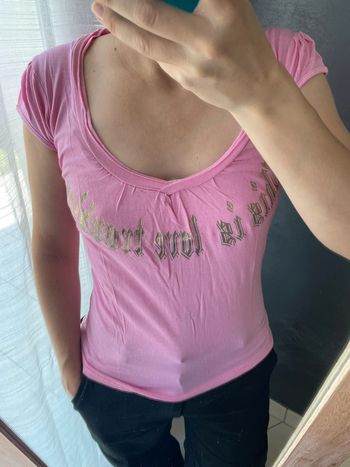 Tee shirt rose femme