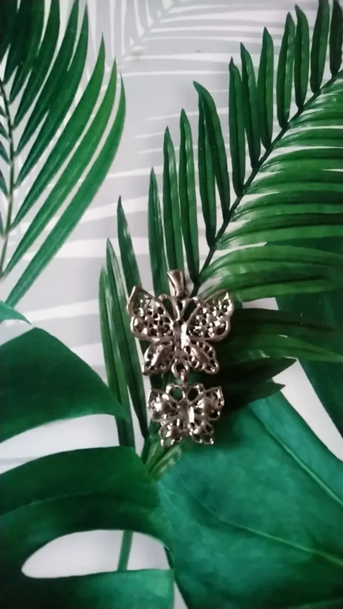 Pendentif papillon diamants - photo numéro 2