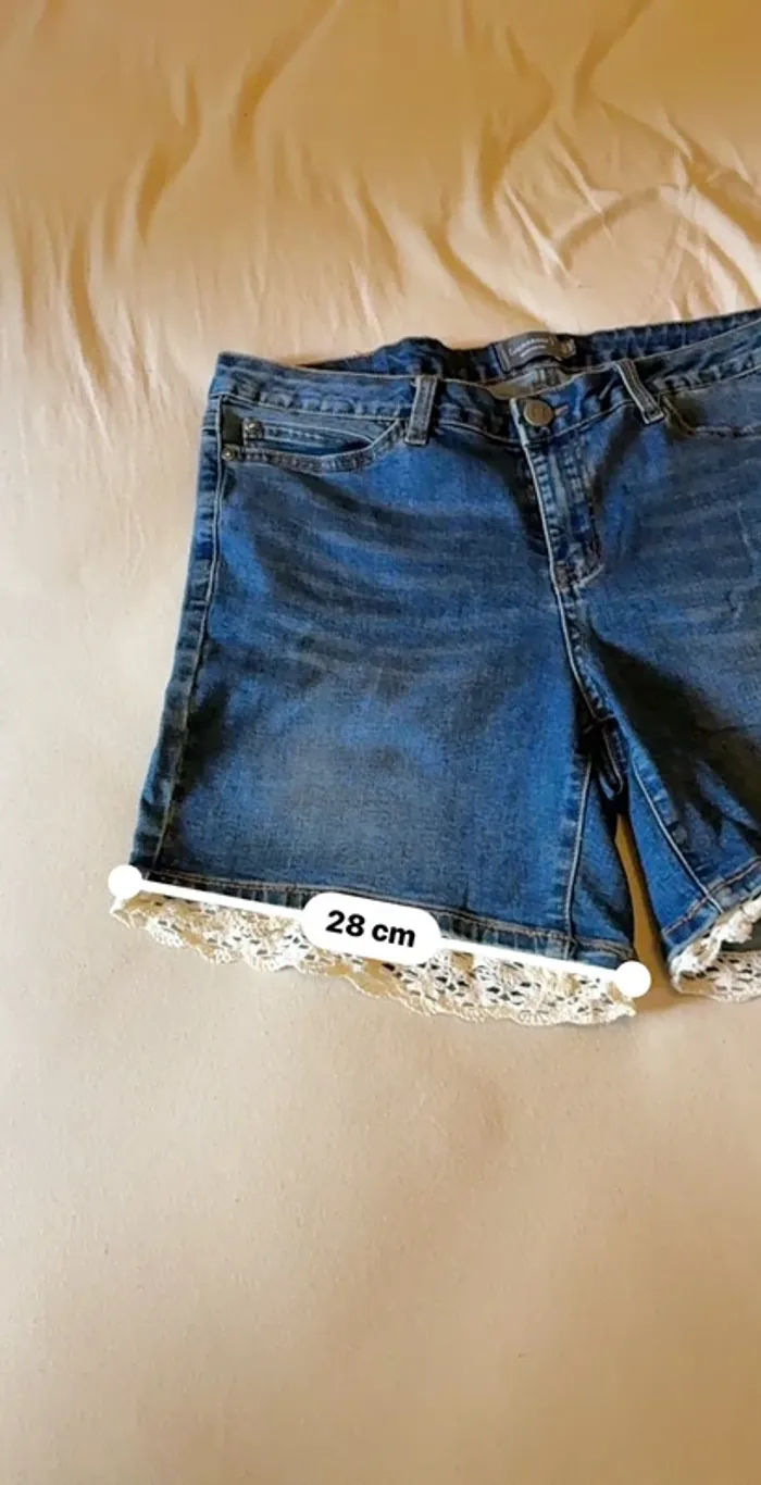 Short en jean taille haute bleu Junarose - photo numéro 4