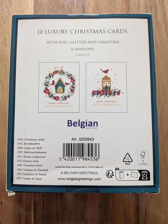 10 Cartes de noël + enveloppes Neuf - photo numéro 2