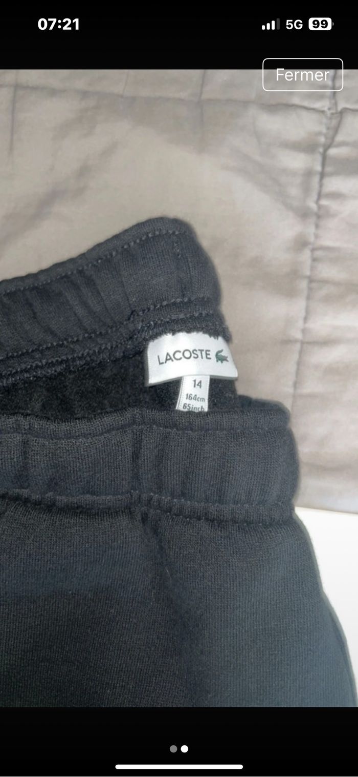 Bas de survêtement Lacoste noir - photo numéro 2