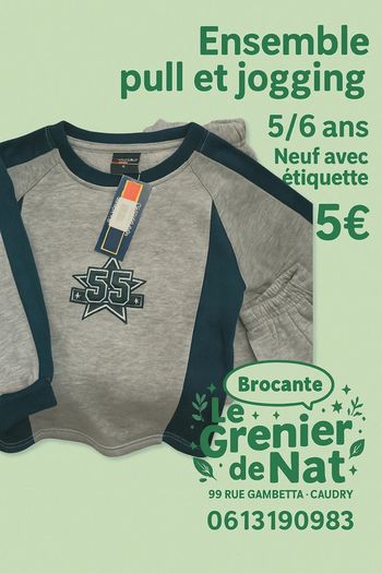 Ensemble jogging pull neuf 5/6ans