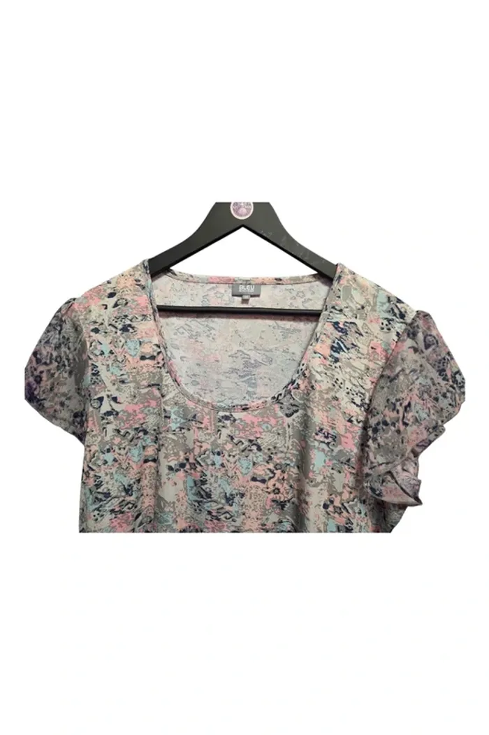 Robe été en voile doublée extensible Bleu bonheur T50 - photo numéro 3