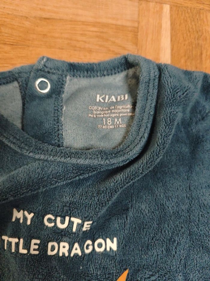 Pyjama velours Kiabi 18 mois - photo numéro 2