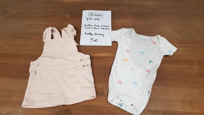 robe 6 mois été tape à l'œil et body disney